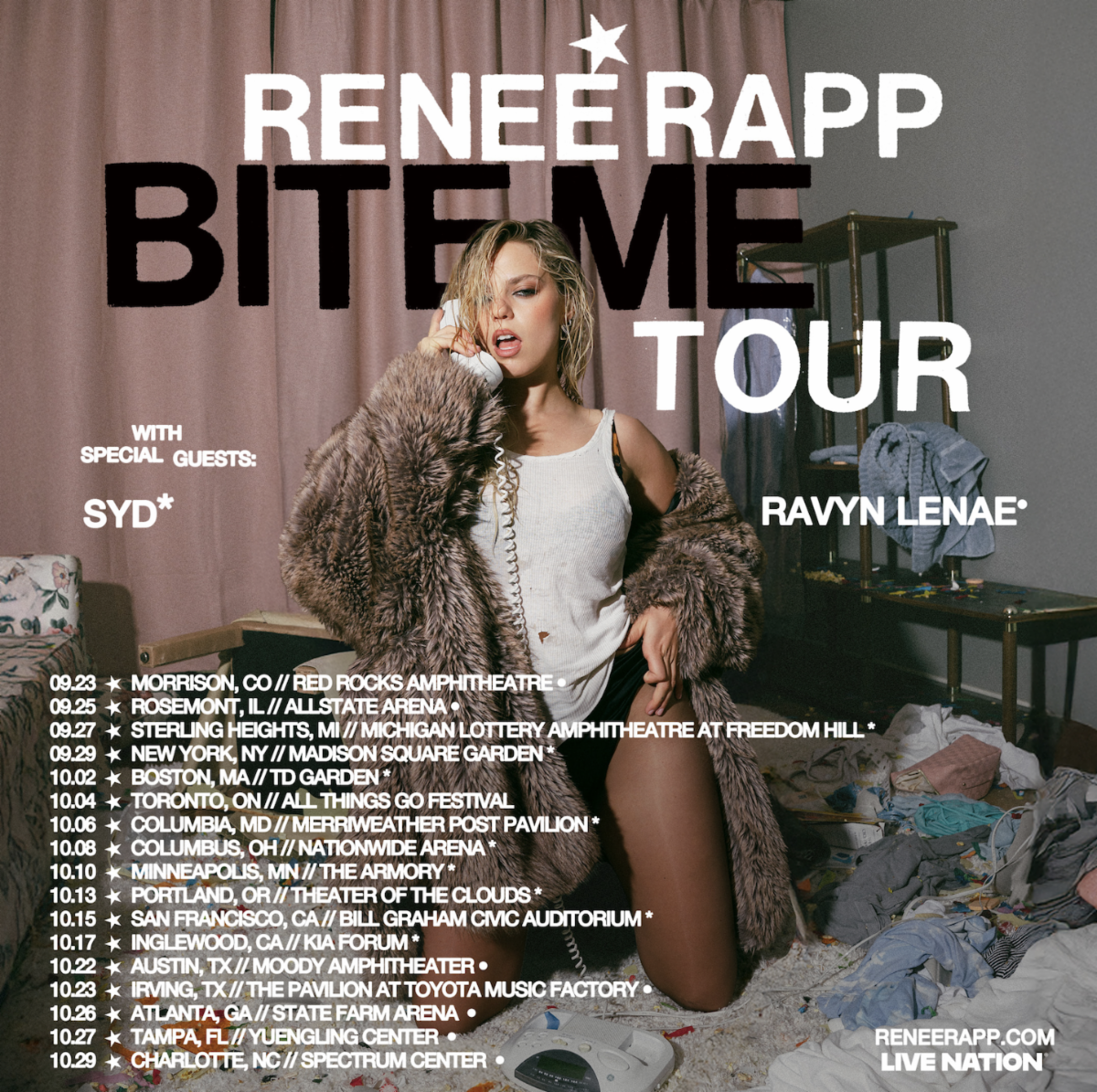 Renne Rapp Bite Me Tour 2025 poster coming to multiple cities 