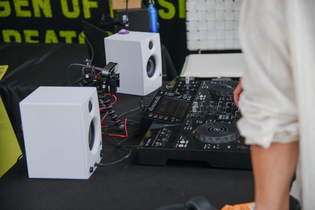 DJing lessons at the Femme House Tent