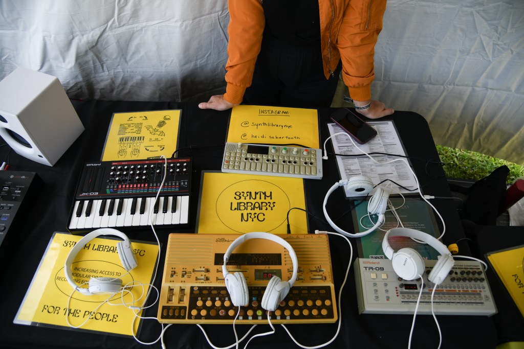 The Synth Library at the Femme house Tent