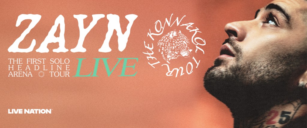 ZAYN The Konnakol Tour 2026 official tour poster with global dates